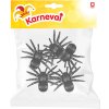 Pavouk černý 11cm zvířátko set 5ks Halloween dekorace