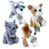 PLYŠ Pes sedící 14cm Eco-Friendly 4 druhy *PLYŠOVÉ HRAČKY*