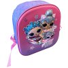 Batoh dětský holčičí L.O.L. třpytkový 29x33cm plastický 3D motiv