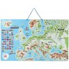 WOODY DŘEVO Hra mapa Evropy 3v1 naučné puzzle skládačka 75x45cm AJ