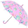 Deštník dětský barevný se sovičkami 83x66cm automatický 6 druhů