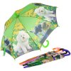 Deštník dětský automatický 69x100cm foto potisk domácí mazlíčci 5 druhů