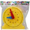 Hodiny barevné dětské ručičkové 15cm stolní plast 4 barvy
