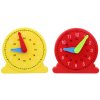 Hodiny barevné dětské ručičkové 15cm stolní plast 4 barvy