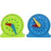 Hodiny barevné dětské ručičkové 15cm stolní plast 4 barvy