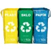 Tašky na tříděný odpad SORT EASY 3 SLIM, 18x30x40 cm, 3 x 22 l, 3 ks SIXTOL