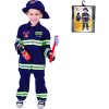 KARNEVAL Šaty hasič modrý vel. S (105-116cm) 4-6 let *KOSTÝM*