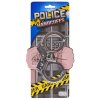 Pouta policejní kovová na kartě set se 2 klíčky OCEL