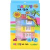 Barvy na sklo glitter se třpytkami set 5x 22ml + černá kontura se šablonami