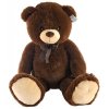 PLYŠ Medvěd hnědý tmavý 100cm s mašlí *PLYŠOVÉ HRAČKY*
