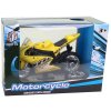 Motorka závodní motocykl kovový 11cm se stojánkem 4 barvy