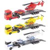 Teamsterz tahač kovový set s helikoptérou a osobním vozem 3 druhy v krabici