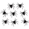 Pavouk černý třpytivý 6cm halloween dekorace set 8ks na kartě