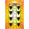Pavouk černý třpytivý 6cm halloween dekorace set 8ks na kartě
