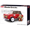 SLUBAN Model Bricks Auto Mini vůz červený 150 dílků + 1 figurka STAVEBNICE