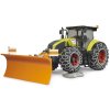 BRUDER 03018 Traktor Claas Axion 950 se sněhovými řetězy a radlicí