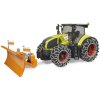 BRUDER 03018 Traktor Claas Axion 950 se sněhovými řetězy a radlicí