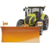 BRUDER 03018 Traktor Claas Axion 950 se sněhovými řetězy a radlicí