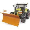 BRUDER 03018 Traktor Claas Axion 950 se sněhovými řetězy a radlicí