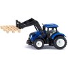 SIKU Traktor New Holland set s paletovými vidlemi + paleta model kov 1544