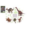 Dinosauři na zeď/strop svítící ve tmě papír/plast 2 druhy na kartě