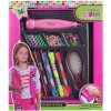Zaplétač korálků dětský holčičí set s korálky s bavlnkami a hřebínkem