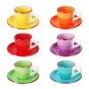 HIT Hrnky na espresso s podšálky sada 12 ks 90 ml COLOURS HT-24326774