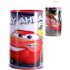 Pokladnička dětská kovová Auta (Cars) 15cm kulatá v sáčku 2 druhy