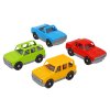 Sada aut/autíček 4ks plast na volný chod v síťce 20x4x10cm 18m+