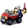 SLUBAN Fire Auto hasičské jeep 58 dílků + 1 figurka STAVEBNICE