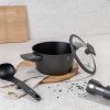 BERLINGERHAUS Kastrol s titanovým povrchem a poklicí 20 cm Antracit Collection BH-8130