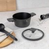 BERLINGERHAUS Kastrol s titanovým povrchem a poklicí 20 cm Antracit Collection BH-8130