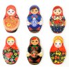 Panenka matrjoška magnet dekorace na lednici keramika 6 druhů