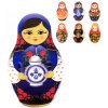 Panenka matrjoška magnet dekorace na lednici keramika 6 druhů