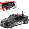 Auto sportovní policejní černé na setrvačník policie na baterie Světlo Zvuk