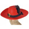 KARNEVAL Klobouk mušketýrský 2 barvy *KARNEVALOVÝ DOPLNĚK*