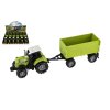 Traktor s valníkem plast 26cm na volný chod na baterie se zvukem, světlem 6ks v boxu