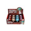 Hip Hop pavouk vyskakující plast 9cm 4 barvy 12ks v boxu