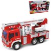 Auto požární s plošinou hasičský vůz na baterie Světlo Zvuk