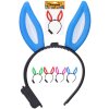 KARNEVAL Čelenka uši králičí na baterie 4 barvy Světlo