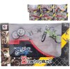 Šroubovací set rampa s BMX prstovým kolem a doplňky různé druhy kov