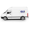 Auto přeprava zásilek GLS 12cm kovová dodávka zpětný chod