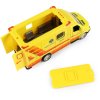 Auto sanitka kovová žlutá ambulance zpětný chod v plastovém boxu