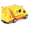 Auto sanitka kovová žlutá ambulance zpětný chod v plastovém boxu