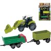 Traktor s nakladačem set se 2 vlečkami na baterie Světlo Zvuk