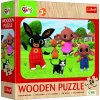 Puzzle dřevěné 24 dílků Králíček Bing/Bing Bunny 28x19,5cm v krabici 20x20x5cm