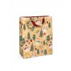 Dárková taška - L, 32 x 26 cm, sněhulák, 5 ks