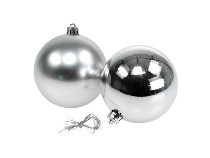 Weihnachtskugel Silber 10cm 4St 75457