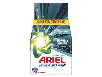 ariel unstoppable lenor polvere 20 lavaggi