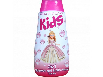 Beauty Line Princess 2v1 sprchový gél + šampón na vlasy 500ml